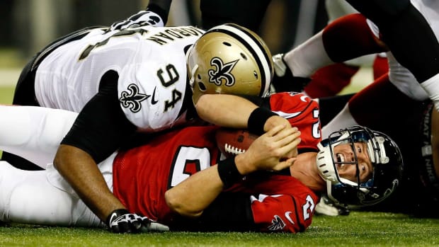 Cam Jordan sacks Matt Ryan